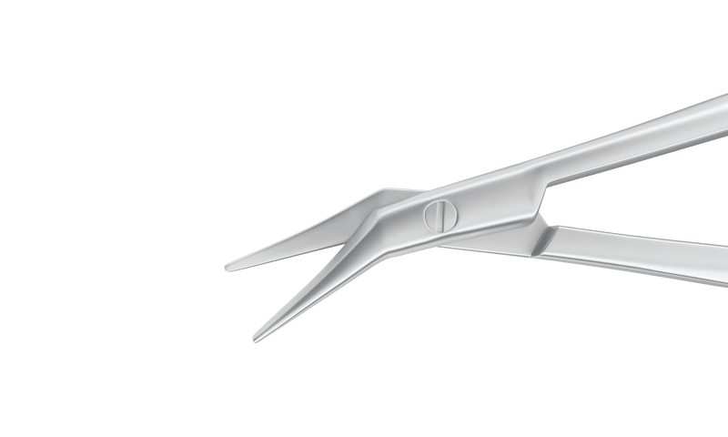 320R 11-010S Castroviejo Corneal Scissors, Left, Curved, Blunt Tips, 7.00 mm Blades, Length 100 mm, Stainless Steel
