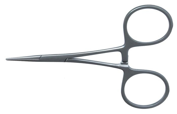 203R 4-120S Hartman Hemostatic Mosquito Forceps, Straight, Serrated jaws, Length 90 mm, Ring Handle, Stainless Steel