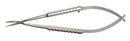 147R 11-034S Universal Corneal Scissors, Blunt Tips, 7.50 mm Curved Blades, Round Handle, Length 110 mm, Stainless Steel