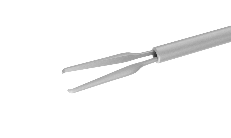328R 12-410-23H Eckardt End-Gripping Forceps, Attached to a Universal Handle, with RUMEX Flushing System, 23 Ga