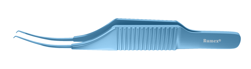 208R 4-0505T Micro Colibri Corneal Forceps, 0.12 mm, 1x2 Teeth, Flat Handle, Length 73 mm, Titanium